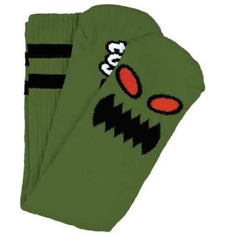 Toy Machine Socks Monster Face Moss