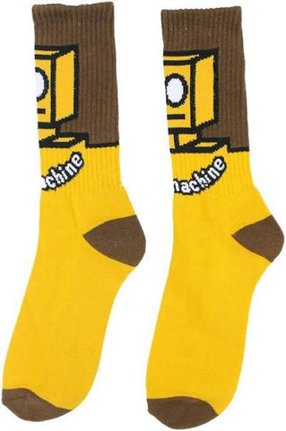 Toy Machine Socks Robot Mustard